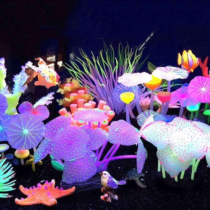 Aquarium Fish Games - Decorazioni Subacquee in Silicone Luminoso per