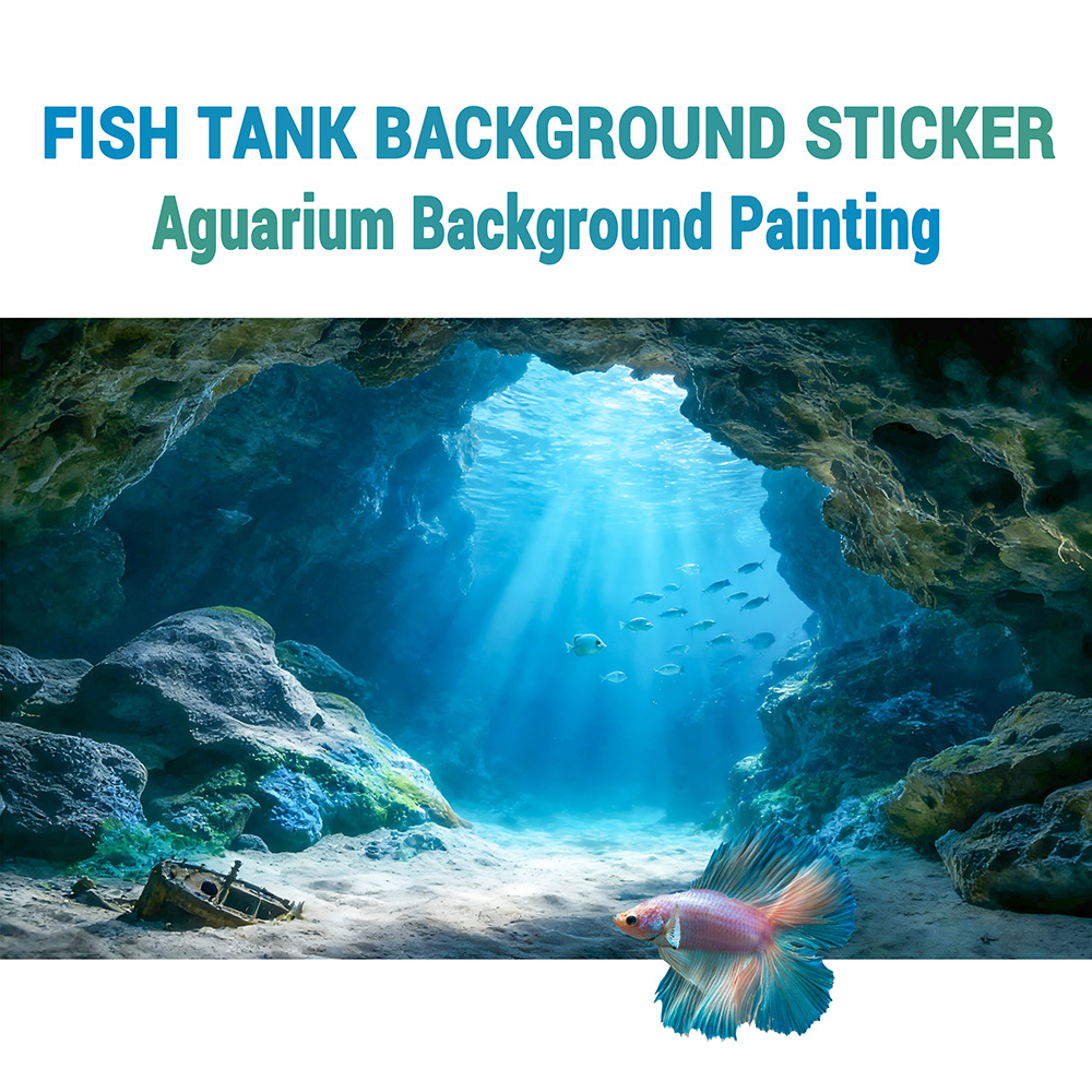 Aquarium Fish Background - Pittura per Sfondo Acquario Blu Profondo,