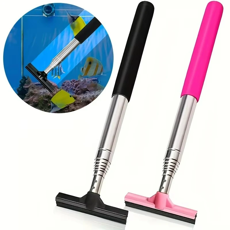Algae Scraper Blade - Spazzola raschietto telescopica per acquario, strumento