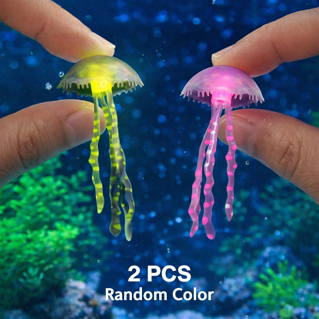 Aquarium Fish Discus - Meduse Luminose Simulate 2 Pezzi Colore