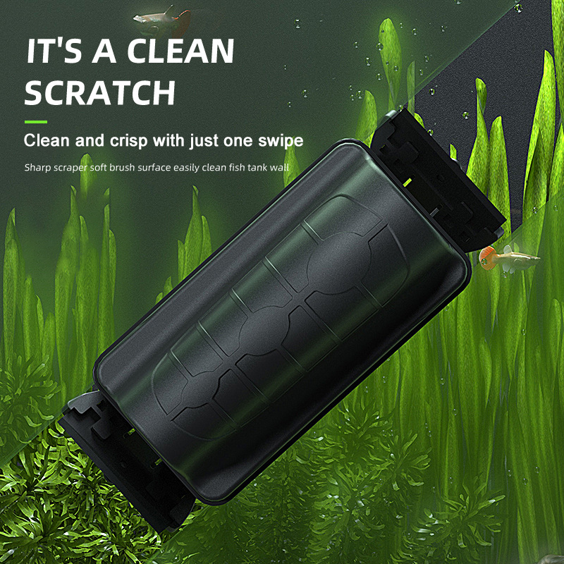 Algae Scraper Blade - Nuovo acquario magnetico doppio raschietto spazzola
