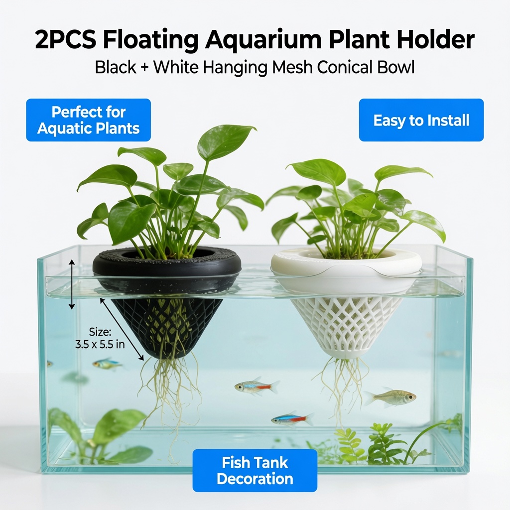 2 Pezzi Portapiante Galleggian - Aquarium Fish For Sale Online recensione e prezzo