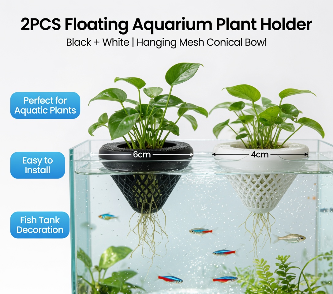 2 Pezzi Portapiante Galleggian - Aquarium Fish For Sale Online recensione e prezzo