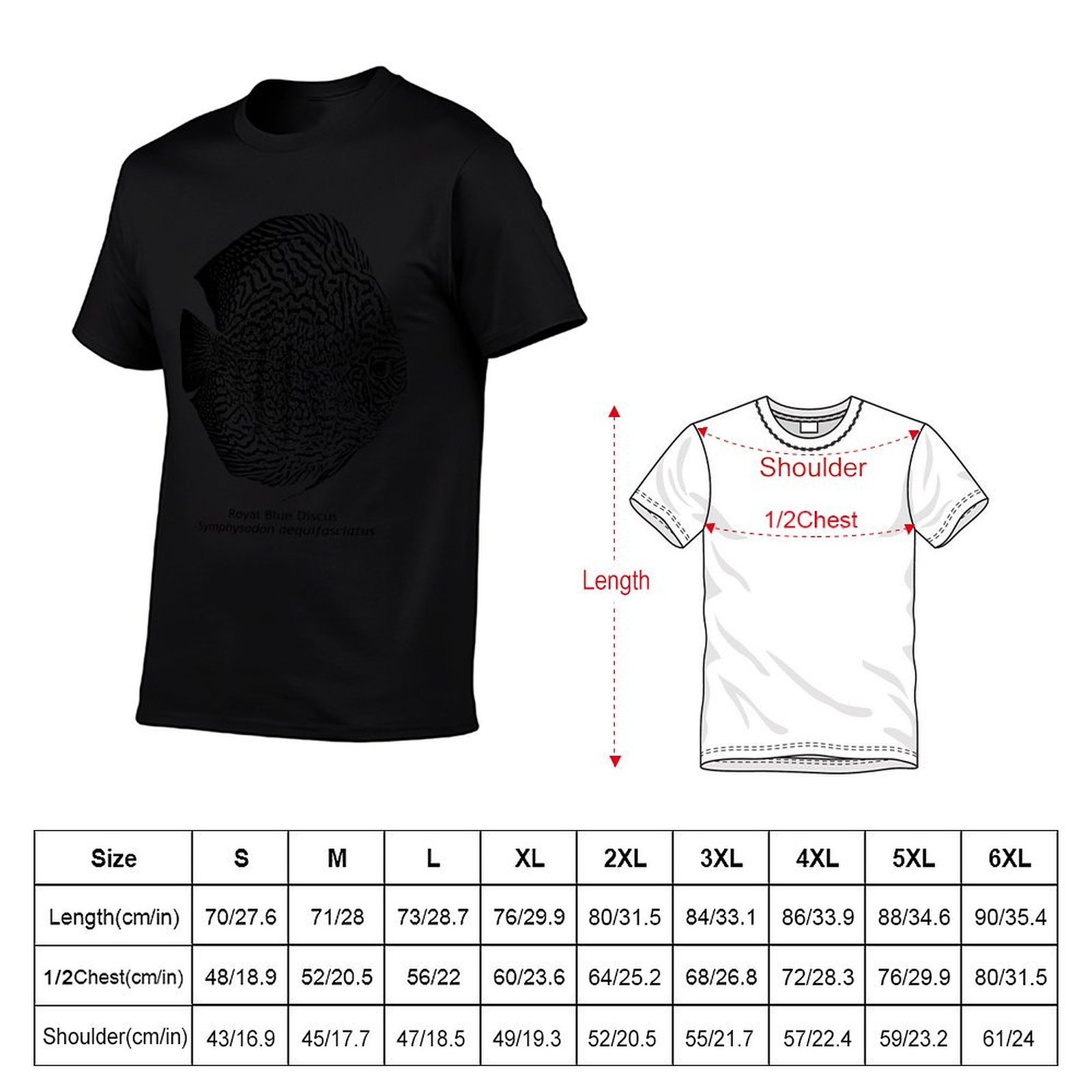 Royal Blue Discus - T-shirt a  - Aquarium Fish Discus recensione e prezzo